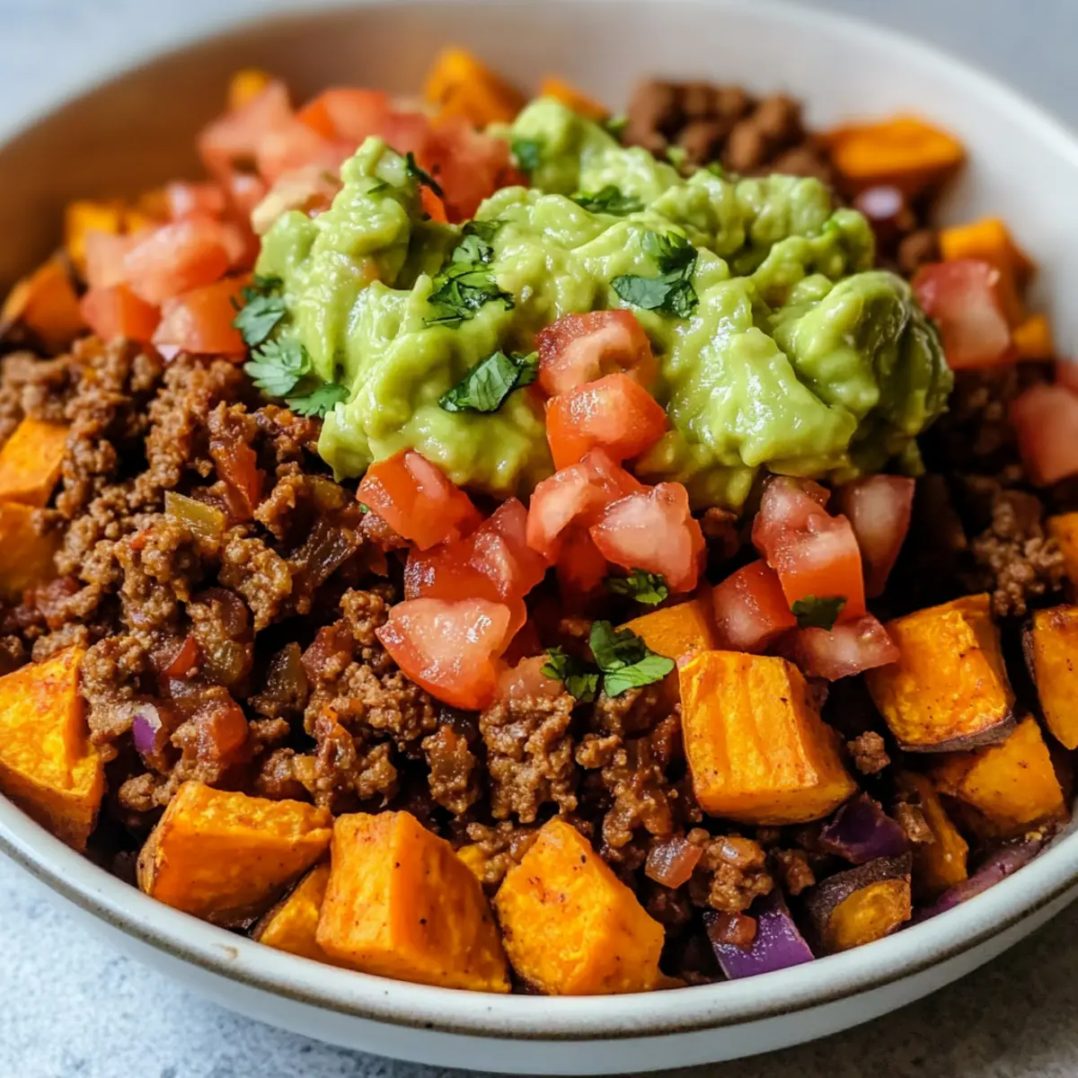 Süßkartoffel Burrito Schüssel ganz einfach selbst machen